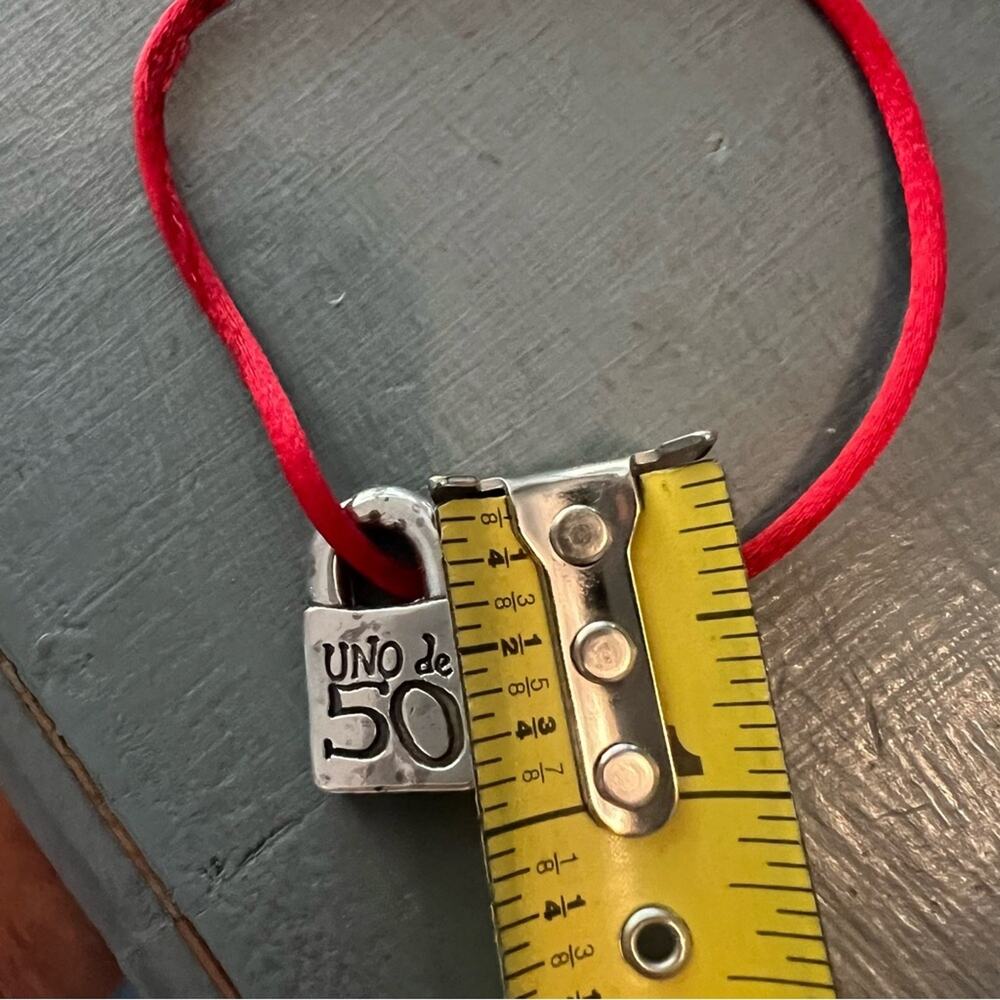Uno De 50 UnoDe50 Silver Charm on Red Cord - Picture 4 of 5